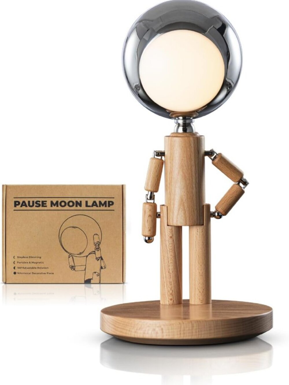 Dimmable Rechargeable Cordless Touch Desk Lamp - Stylish Nightstand Lighting